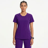 Women's Split Neck Wrinkle Resistant Scrub Set - Premium Micro Fibre Stretch