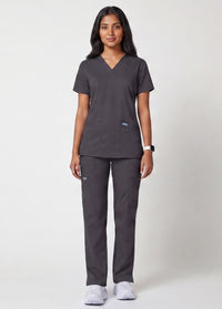 Women's V-Neck 3-Pocket Stretch Scrub Set