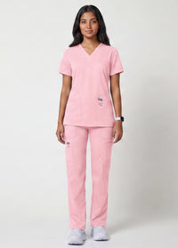 Women's V-Neck 3-Pocket Stretch Scrub Set