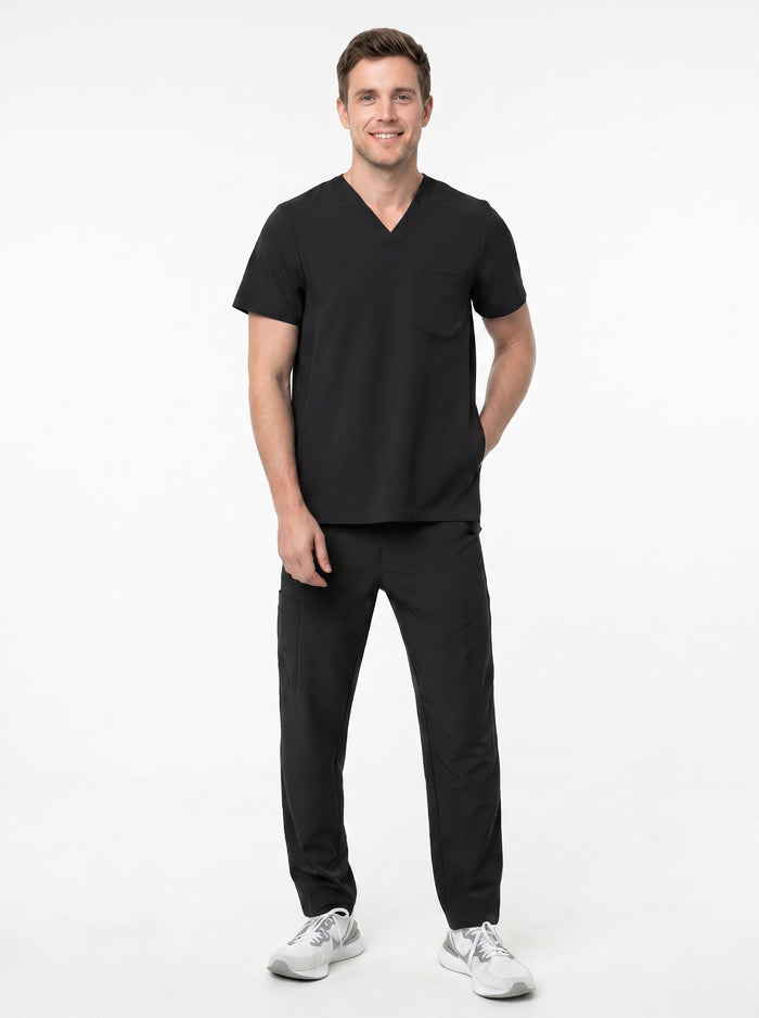 Men’s Cargo Scrub Set - Invisible Bottom Pockets - Pocket Cotton Blend