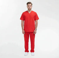 red-scrubs-uniform