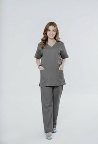 grey-personalized-medical-scrubs