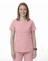 Women’s Mock Wrap Scrub Top