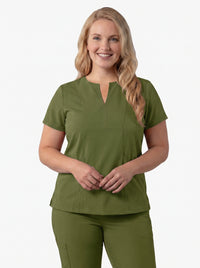 Women’s Notched V-Neck Scrub Top