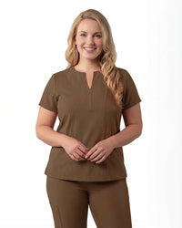Women’s Notched V-Neck Scrub Top