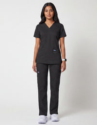 Women's V-Neck 3-Pocket Stretch Scrub Set