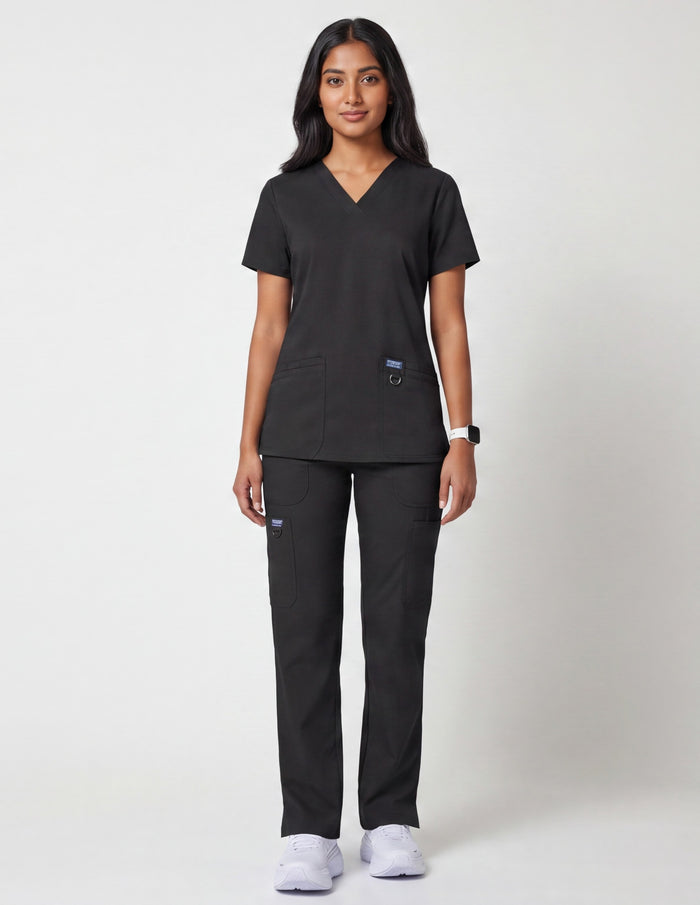 Women's 2-Piece Wrinkle Resistant Scrub Set - Premium Micro Fibre Stretch