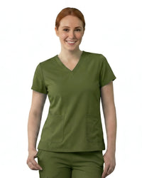 Women’s Modern Wrinkle Resistant V-Neck Set - Premium Micro Stretchable Fabric - Breathable