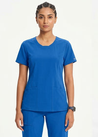 Women's Split Neck Wrinkle Resistant Scrub Set - Premium Micro Fibre Stretch