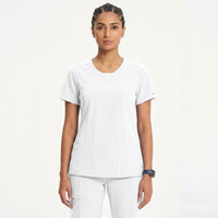 Women's Split Neck Wrinkle Resistant Scrub Set - Premium Micro Fibre Stretch