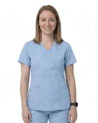 Women’s Mock Wrap Scrub Top