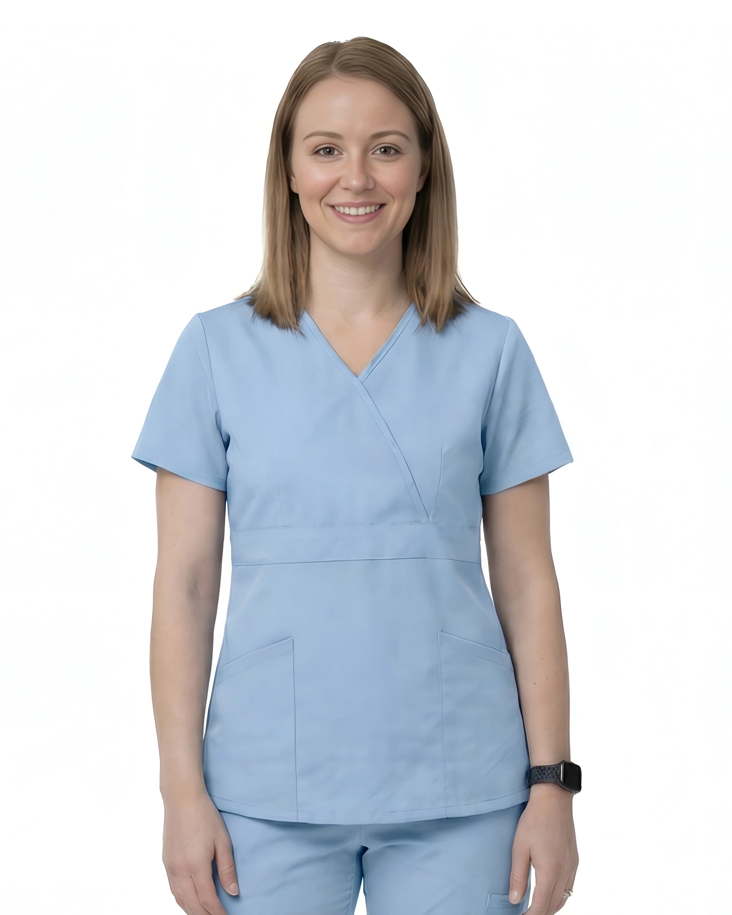 Women’s Mock Wrap Scrub Top