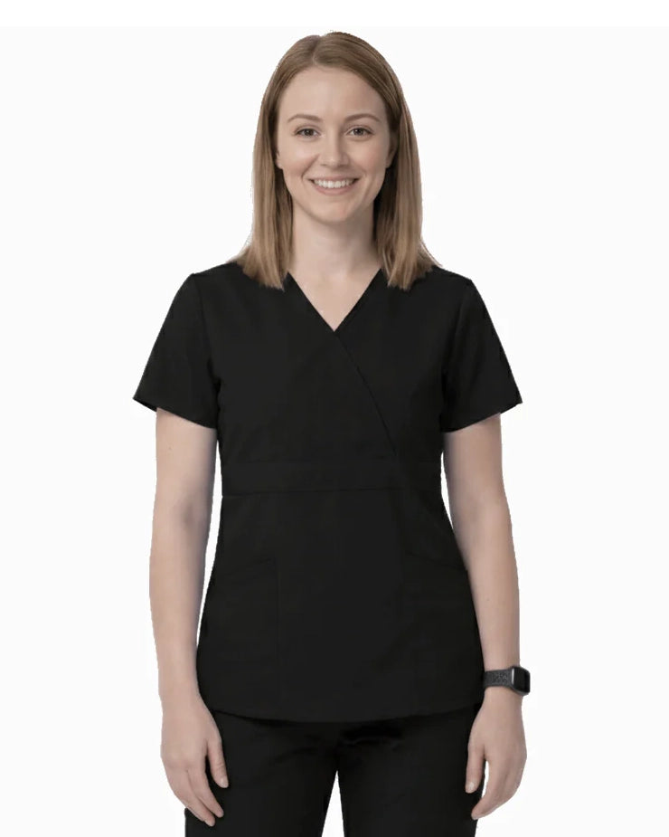 Women’s Mock Wrap Scrub Top