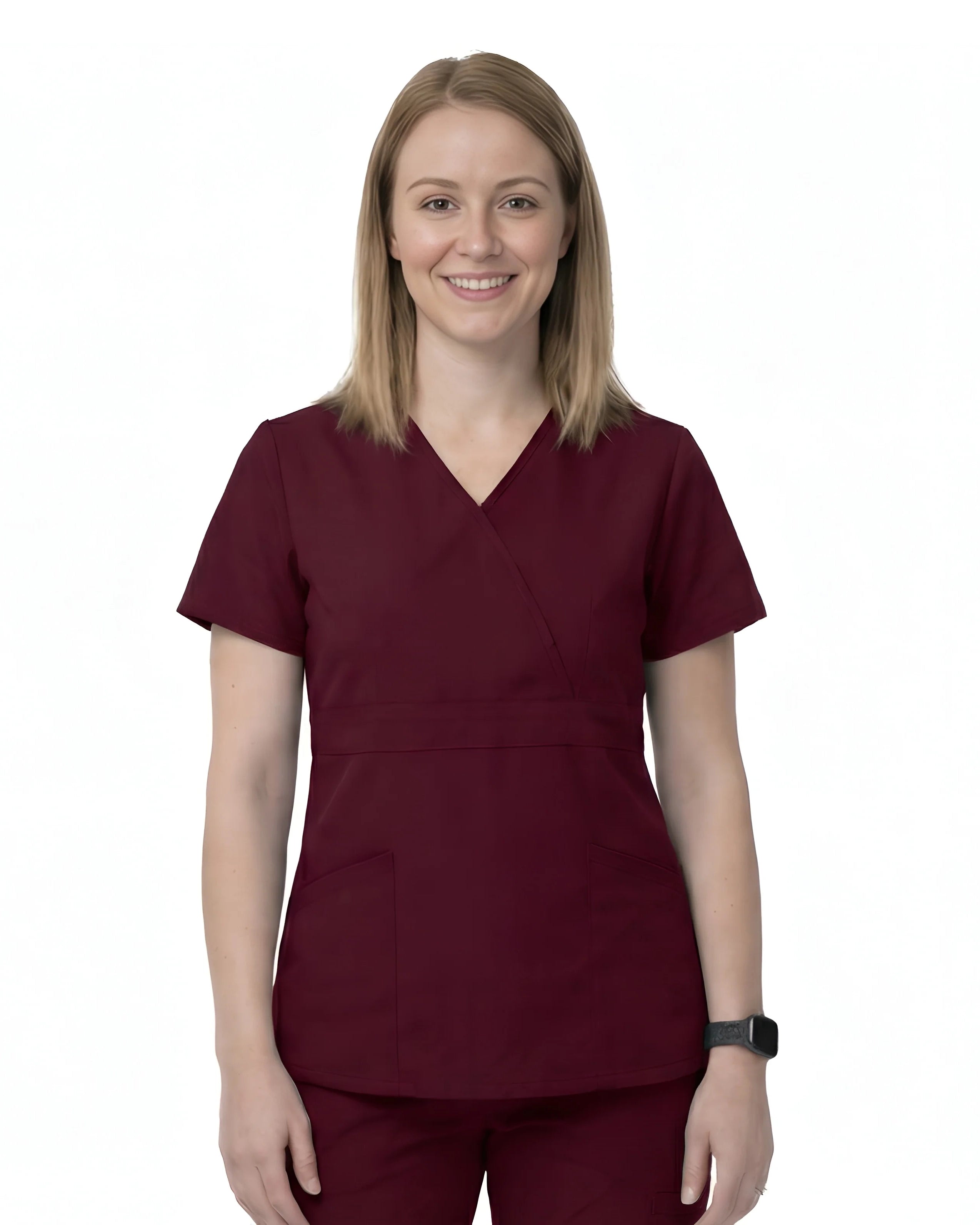 Women’s Mock Wrap Scrub Top