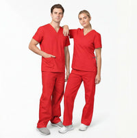 red-medical-scrubs-sets