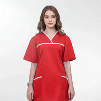 red-maternity-scrub-tops