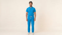 Men's Zip-Front Mandarin Collar Wrinkle Resistant Scrub Set -  Premium Micro Stretch Breathable Fabric (Copy)