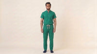 Men's Zip-Front Mandarin Collar Wrinkle Resistant Scrub Set -  Premium Micro Stretch Breathable Fabric (Copy)