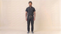 Men's Zip-Front Mandarin Collar Wrinkle Resistant Scrub Set -  Premium Micro Stretch Breathable Fabric (Copy)