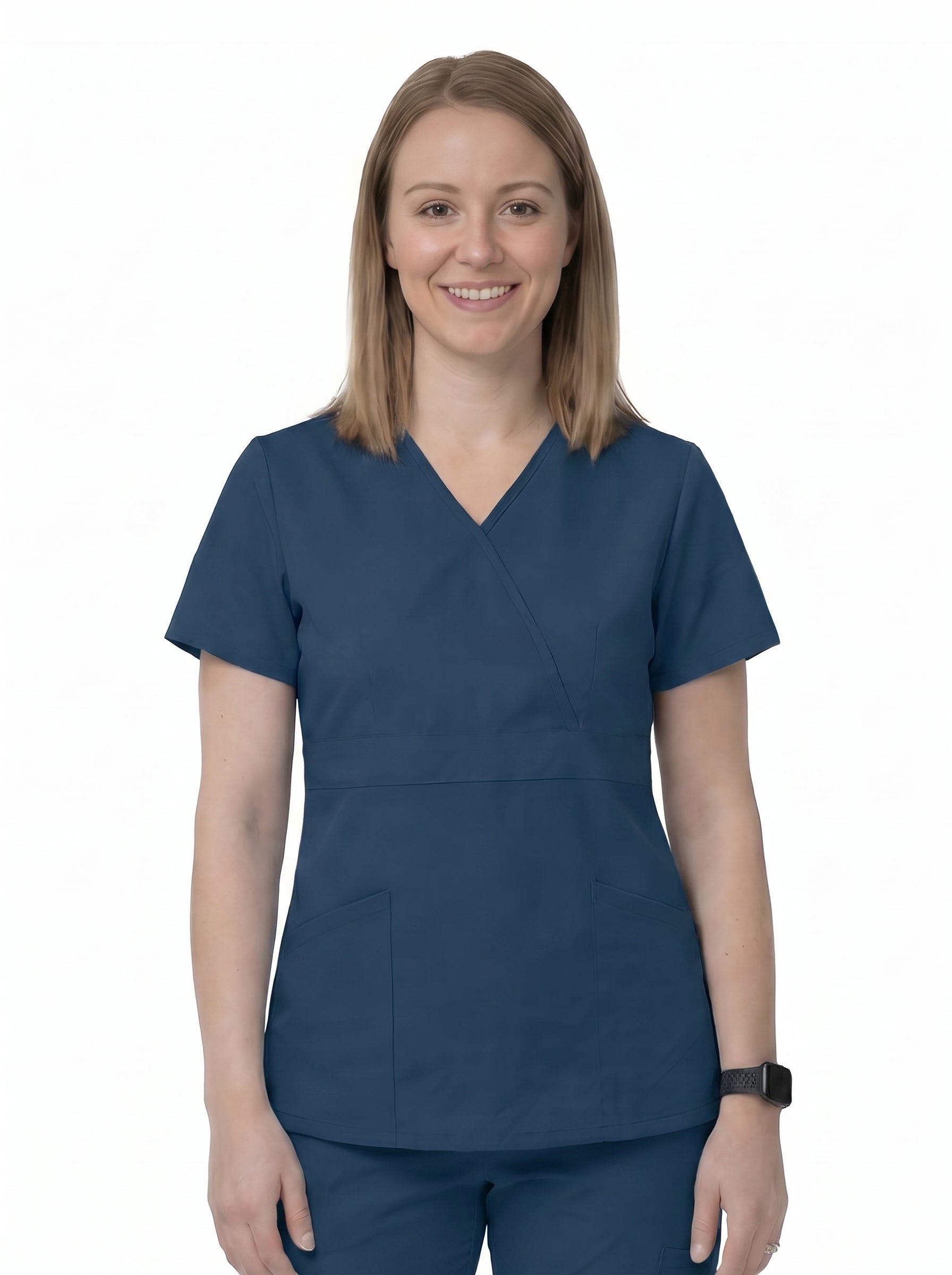 Women’s Mock Wrap Scrub Top