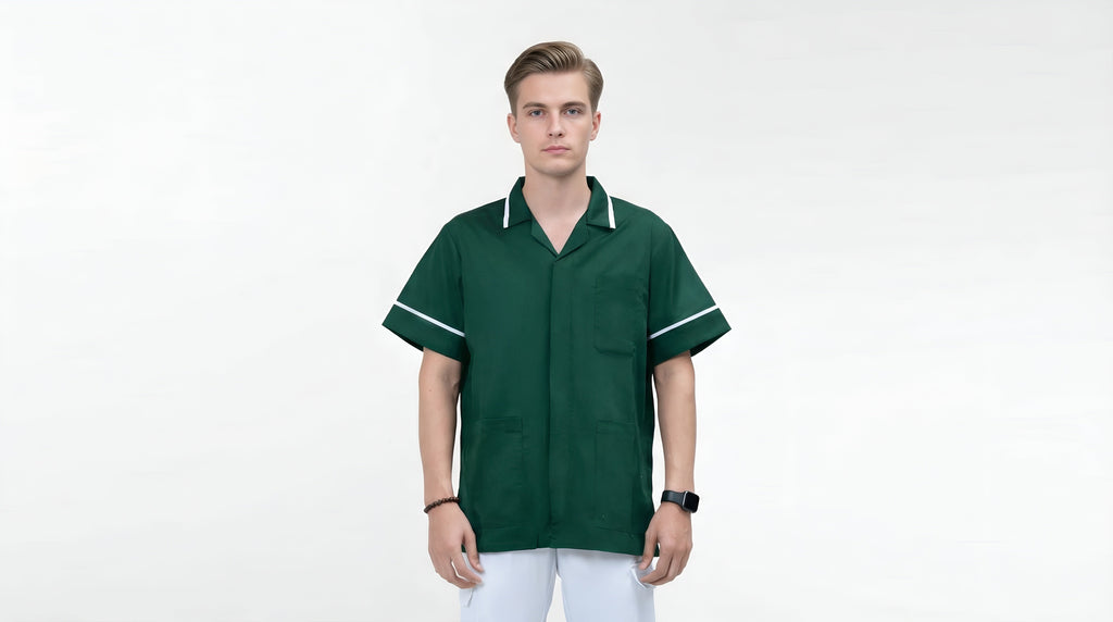 green-scrub-top