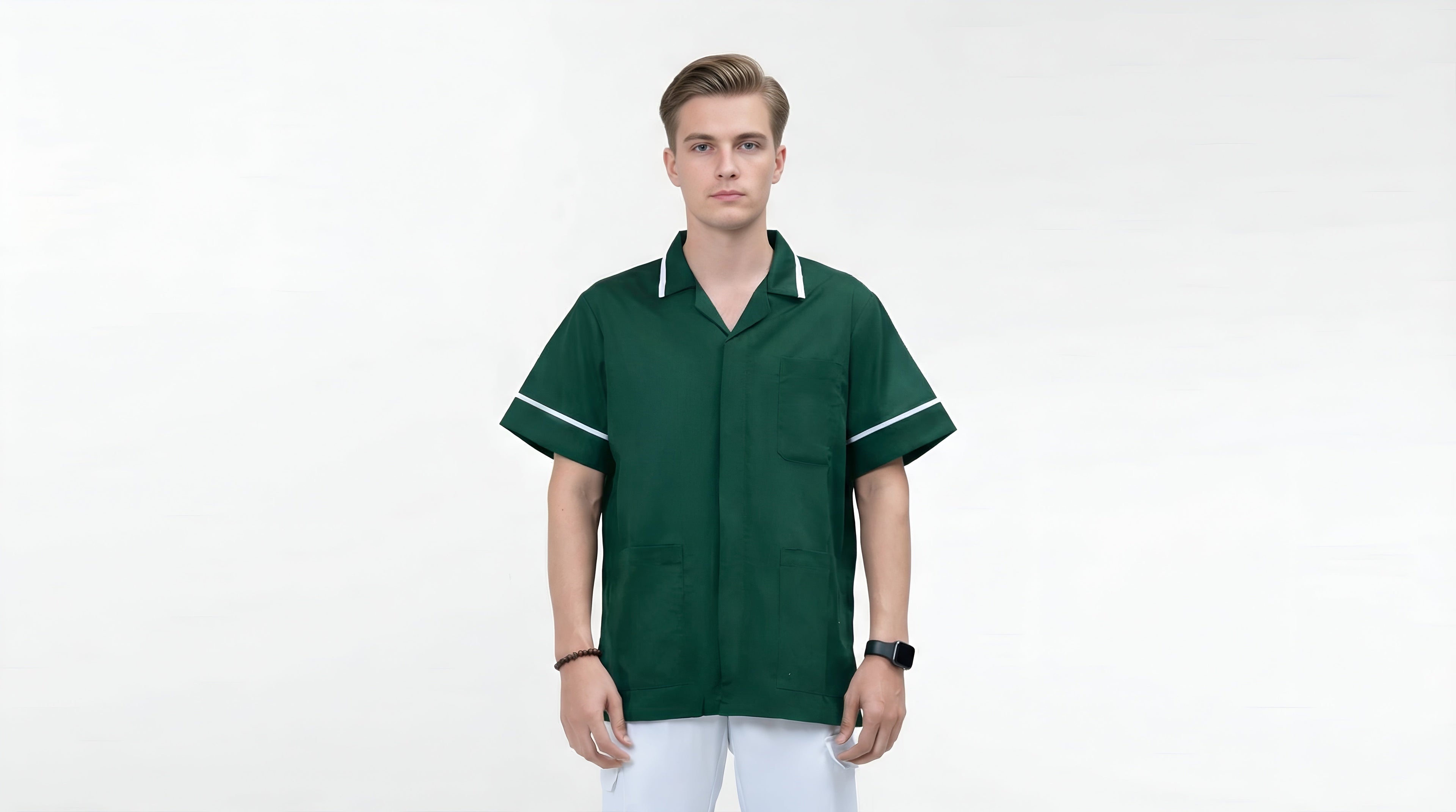 green-scrub-top