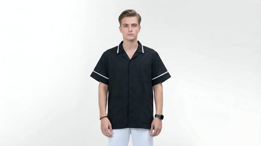 black-scrub-top