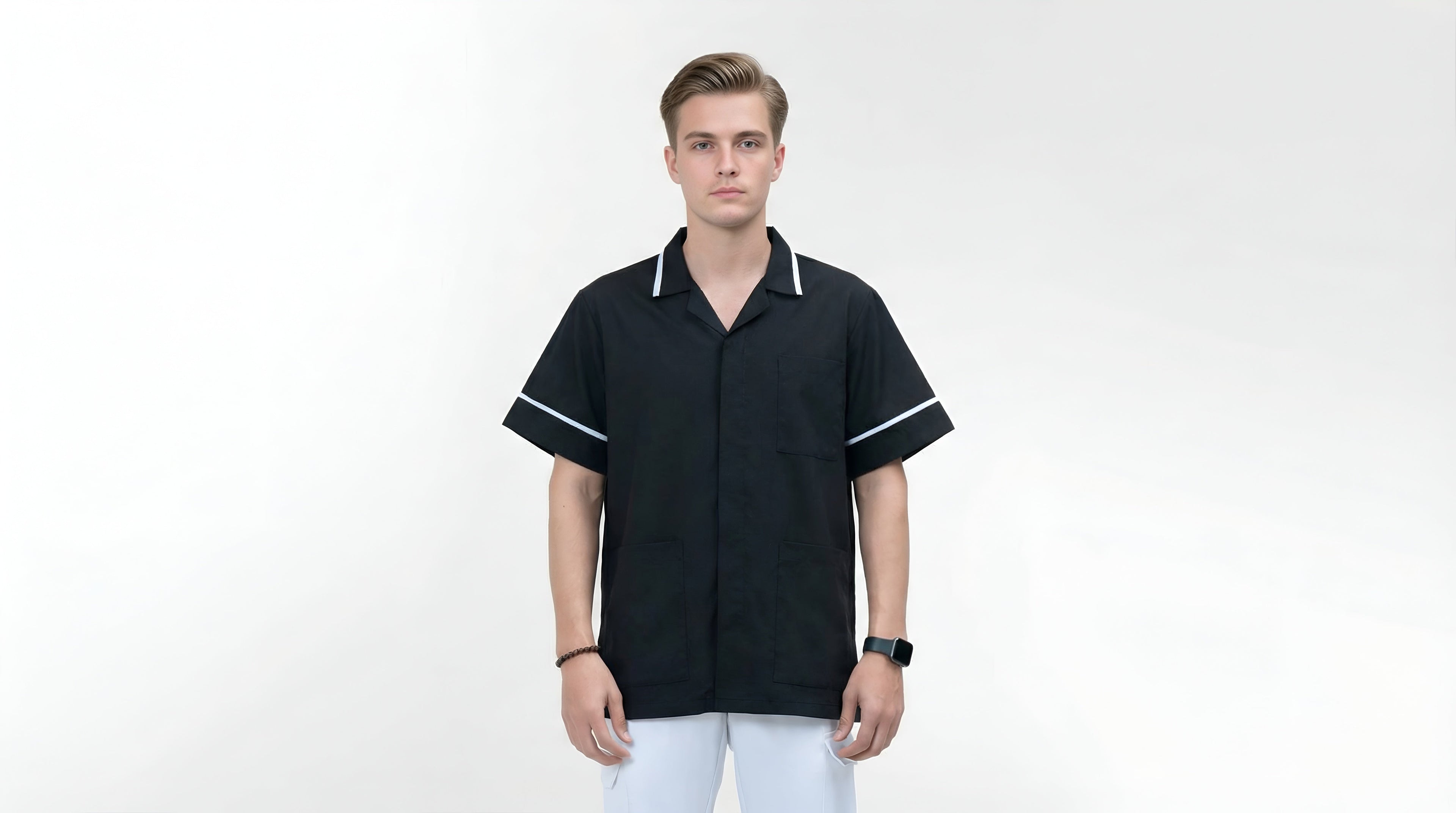 black-scrub-top