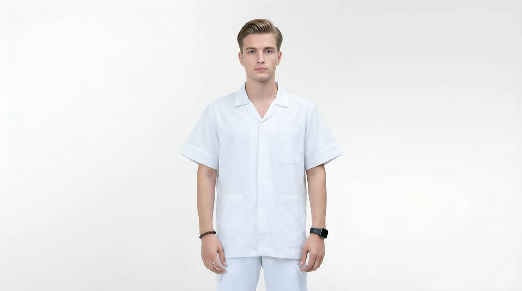 white-scrub-top