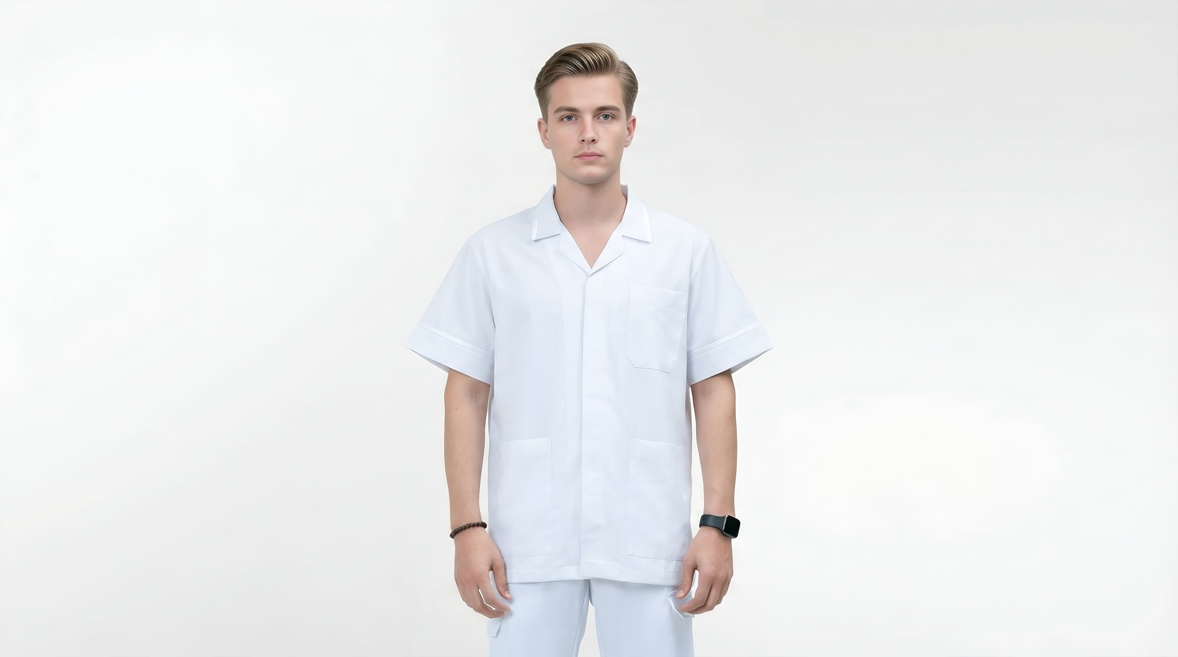 white-scrub-top