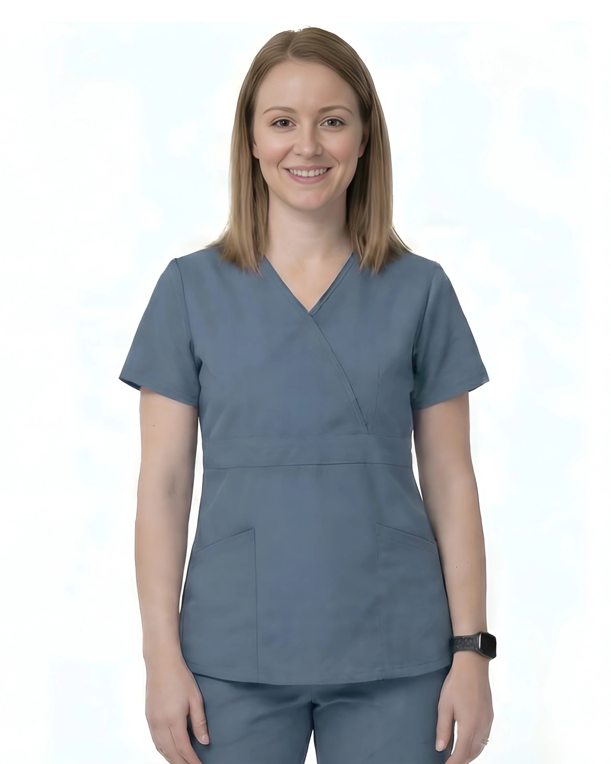 Women’s Mock Wrap Scrub Top
