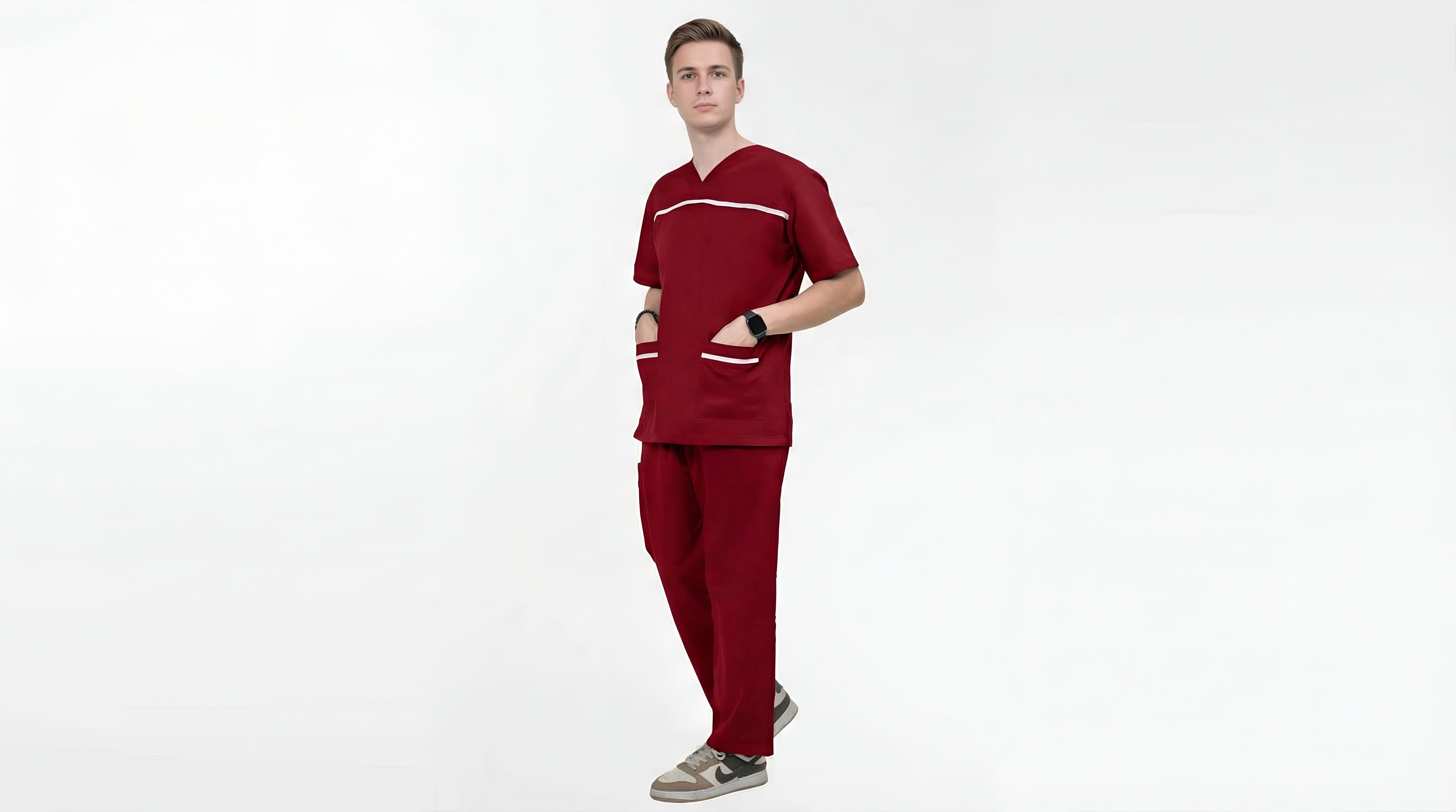 red-veterinary-scrubs