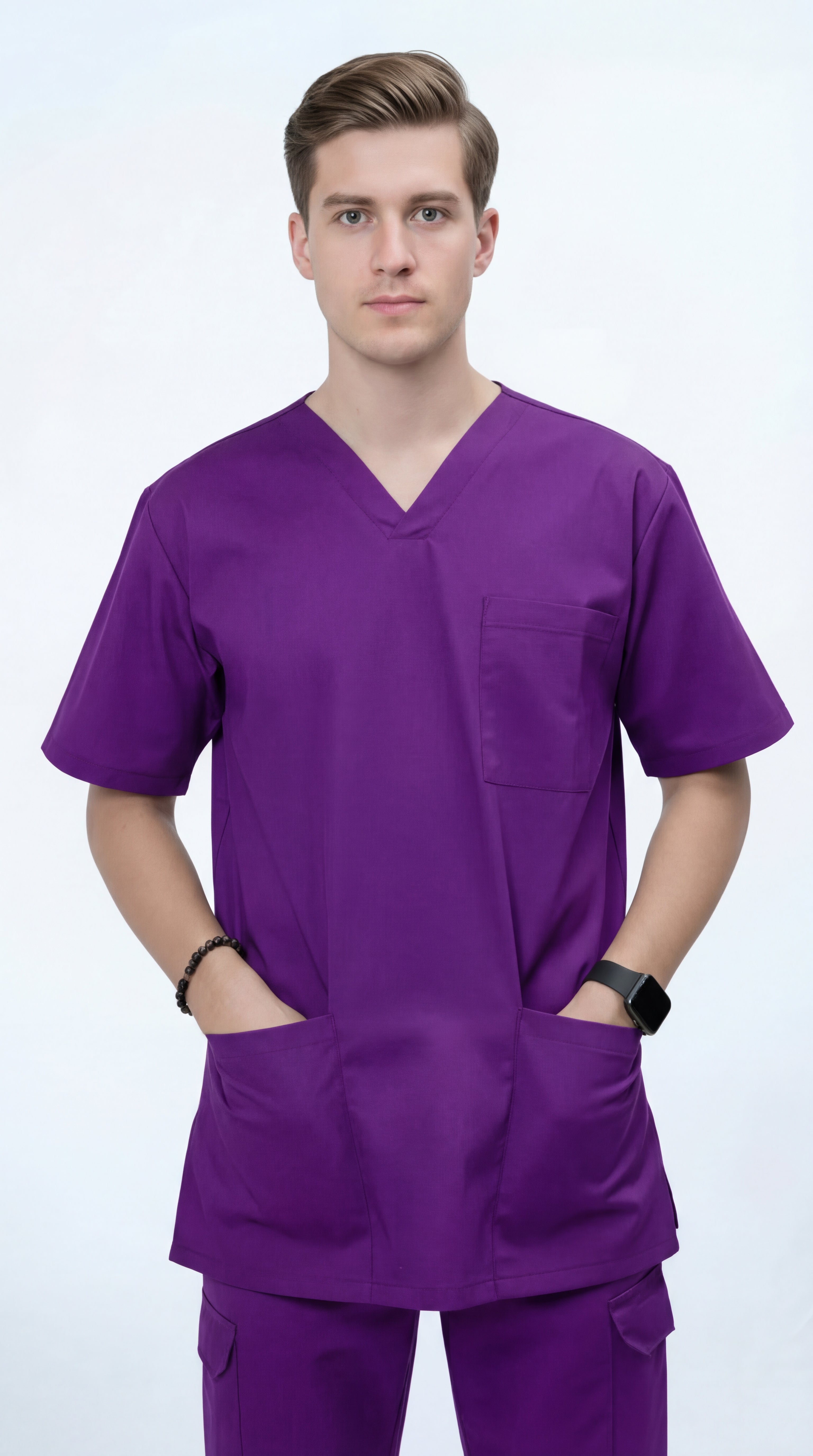 dark-lilac-unisex-scrub-sets