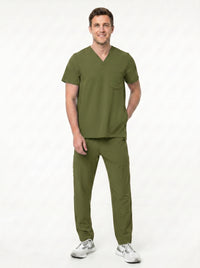 Men’s Cargo Scrub Set - Invisible Bottom Pockets - Pocket Cotton Blend