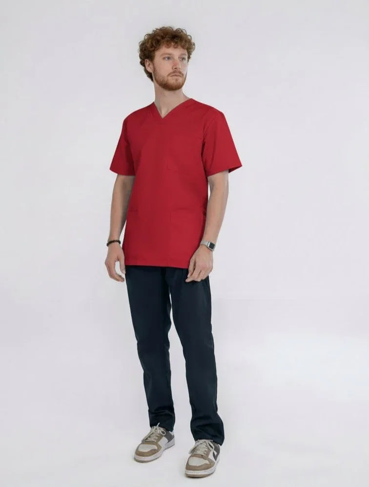red-scrub-tops-with-pockets