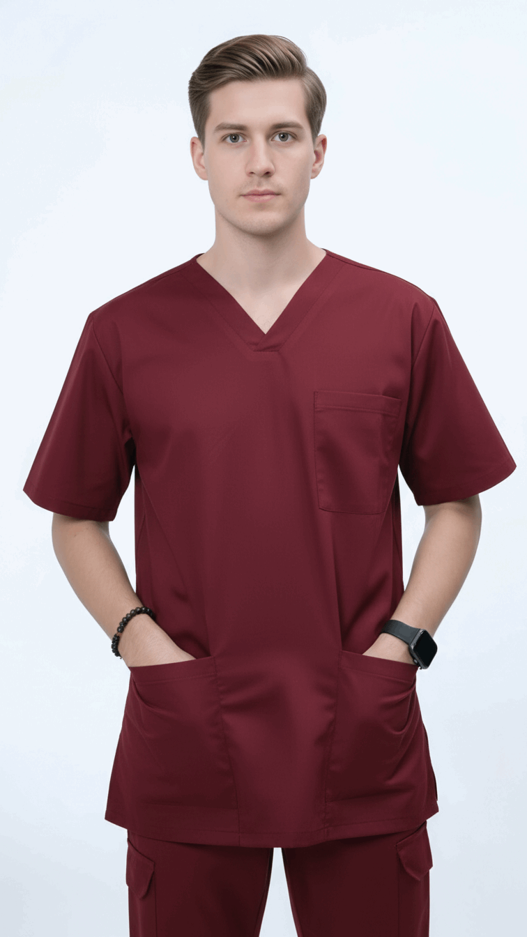 bordo-unisex-scrub-sets