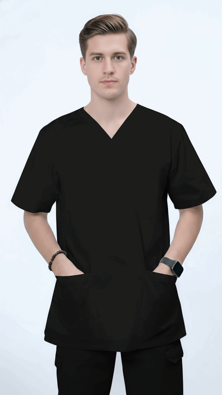black-unisex-scrub-sets