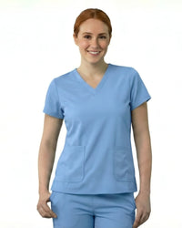 Women’s Modern Wrinkle Resistant V-Neck Set - Premium Micro Stretchable Fabric -  Breathable