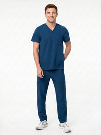 Men’s Cargo Scrub Set - Invisible Bottom Pockets - Pocket Cotton Blend