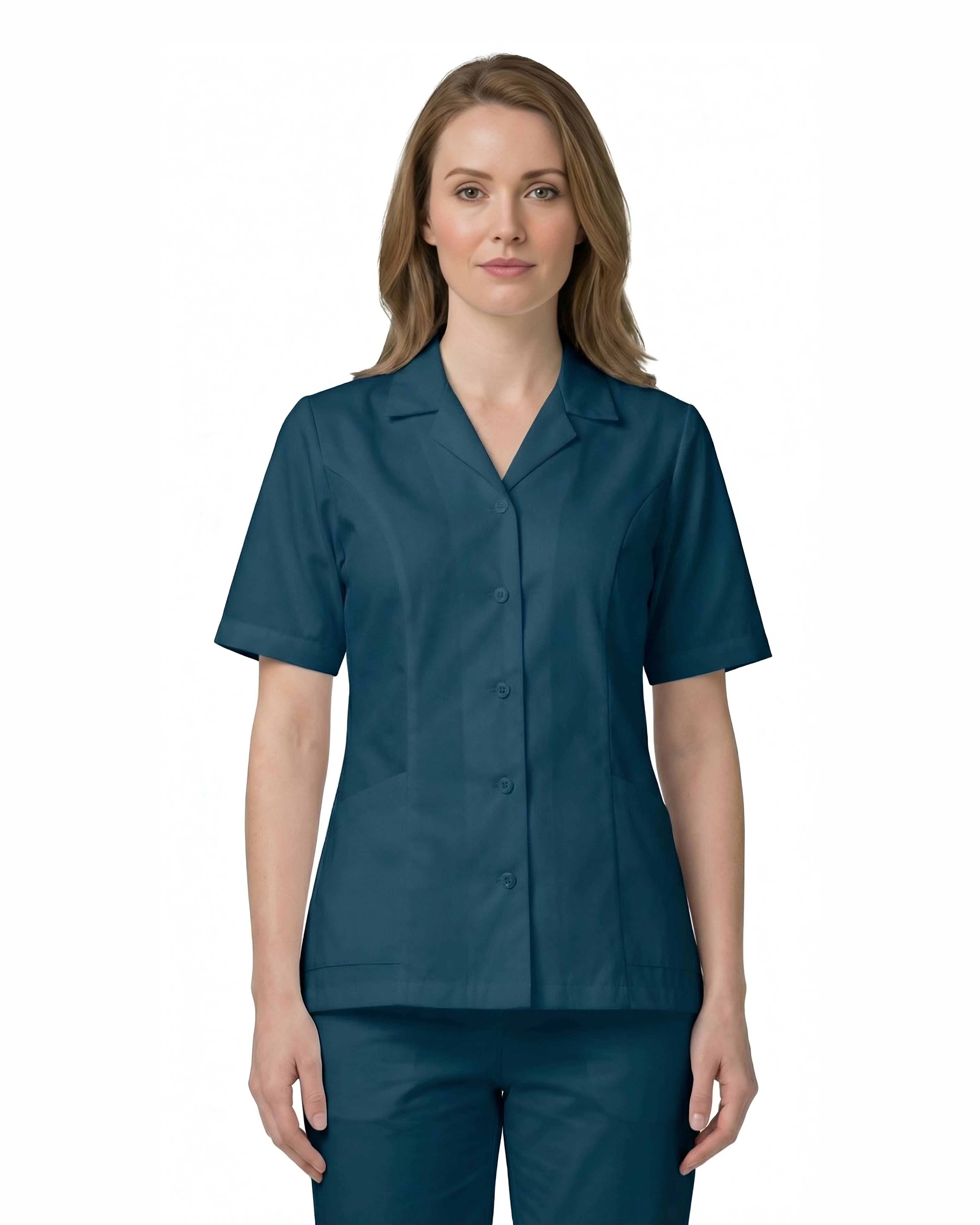 Women’s Lapel Collar Buttoned Top