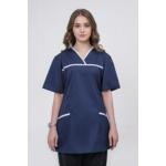 WOMEN'S SEMI-FITTED PULLED-ON SCRUB TOP
