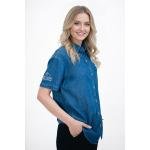 WOMEN'S DENIM HALF SLEEVE SHIRT