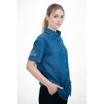 WOMEN'S DENIM HALF SLEEVE SHIRT